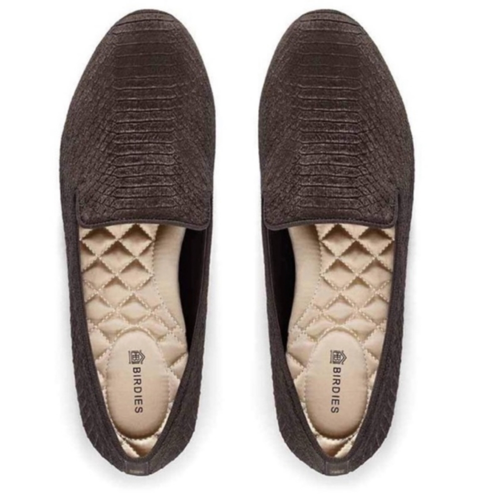 Birdies Charcoal Python Embossed Starling Loafer … - image 1